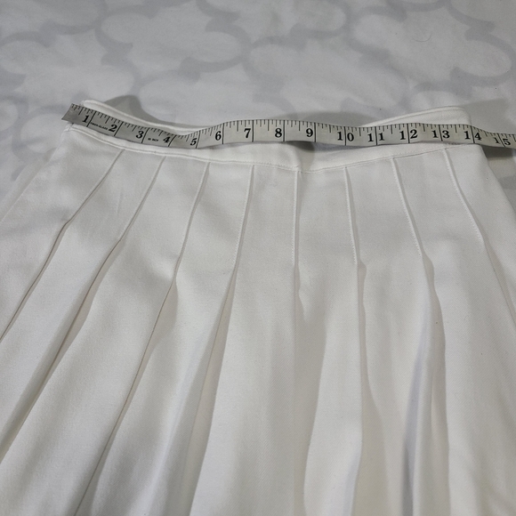 Hollister Ultra high-rise White Pleated Lined Mini Skirt Size Med - Picture 5 of 8